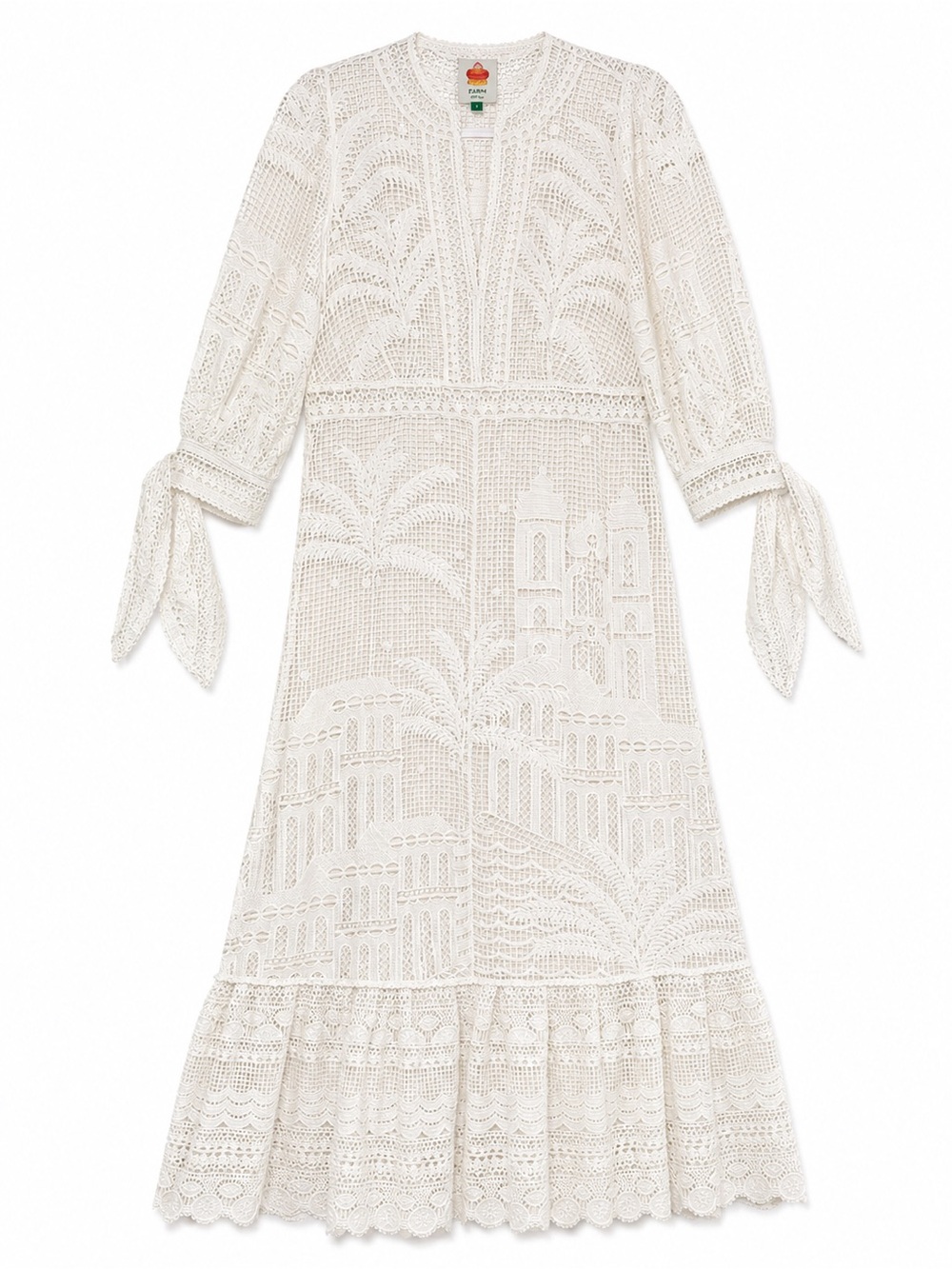 Farm Rio Morada Boa Guipure Dress PTP 18” - Picture 5 of 7